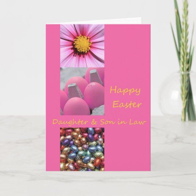 Daughter & Husband   Happy Easter Holiday Card (Front)