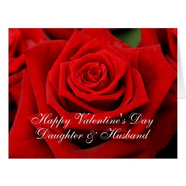 Daughter & Husband Happy Valentine's Day Roses (Front Horizontal)