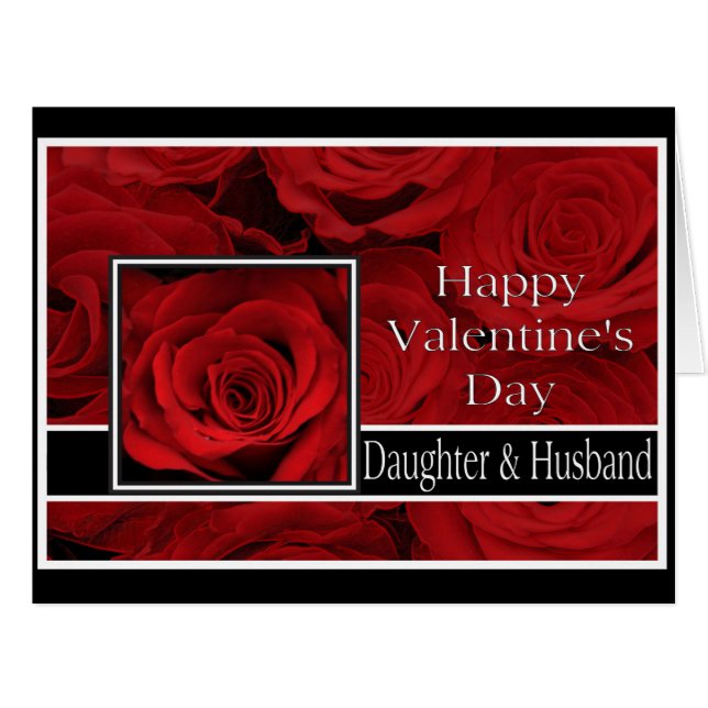 Daughter & Husband Happy Valentine's Day Roses (Front Horizontal)