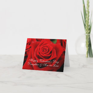 Daughter & Husband Happy Valentine's Day Roses Holiday Card