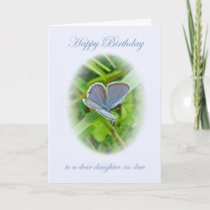 Daughter-In-Law Birthday Blue Butterfly Card