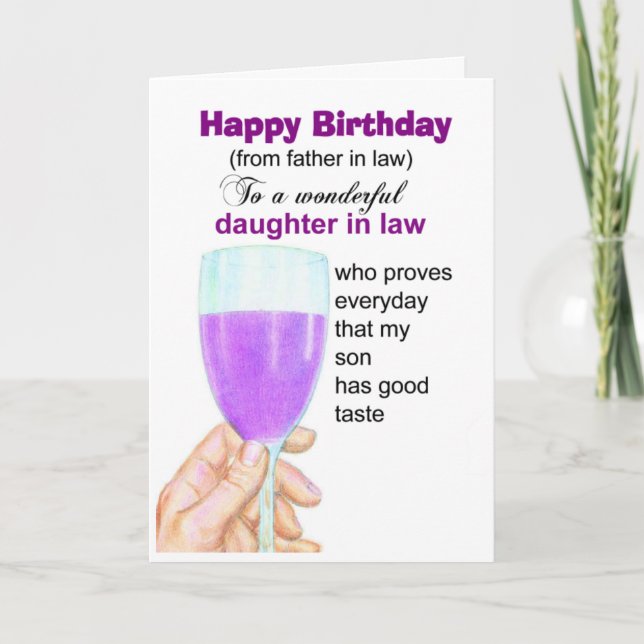 daughter in law birthday card (Front)