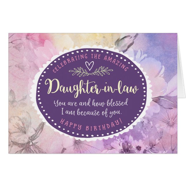 Daughter-in-law Birthday, Celebrating You (Front Horizontal)