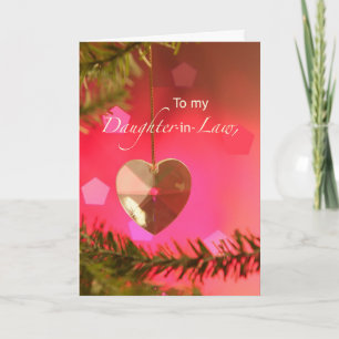 Daughter-in-Law Christmas Heart Bridal Shower Holiday Card