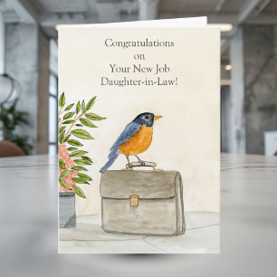 Daughter-in- Law Congratulations New Job Robin Card