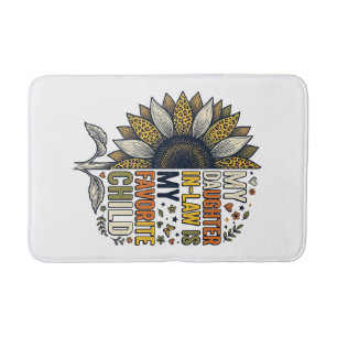 Daughter In Law Favorite Child Sunflower Vintage S Bath Mat