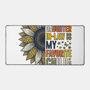 Daughter In Law Favourite Child Sunflower Vintage Desk Mat