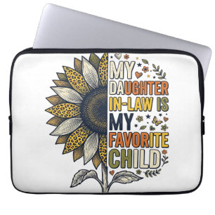 Daughter In Law Favourite Child Sunflower Vintage  Laptop Sleeve