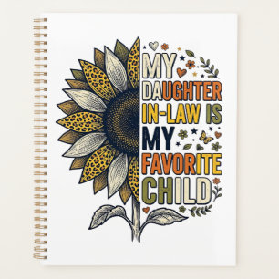 Daughter In Law Favourite Child Sunflower Vintage Planner