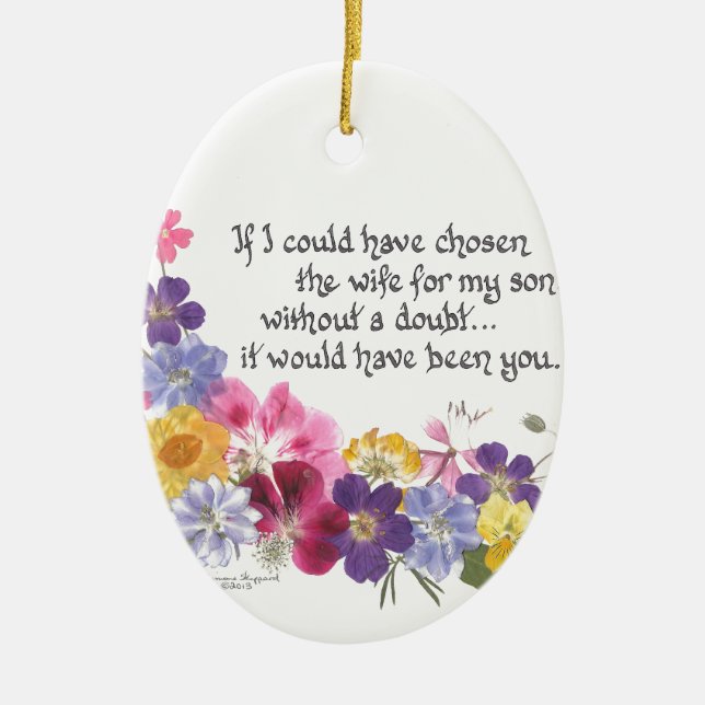 Daughter-in-Law gift Ceramic Ornament (Front)