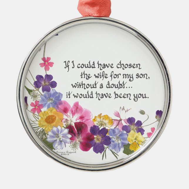 Daughter-in-Law gift Metal Ornament (Front)