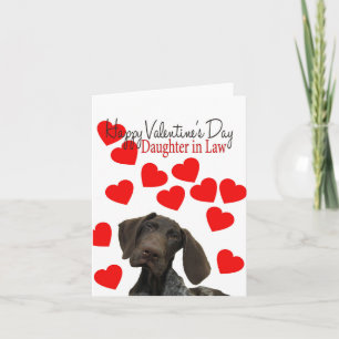 Daughter in Law Glossy Grizzly Valentine Holiday Card