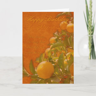 Daughter-in-Law Happy Birthday Spanish Orange Tree Card