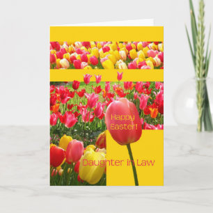 Daughter in Law Happy Easter Tulip card