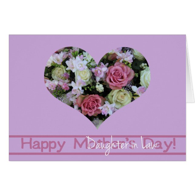 Daughter in Law   Happy Mother's Day rose card (Front Horizontal)