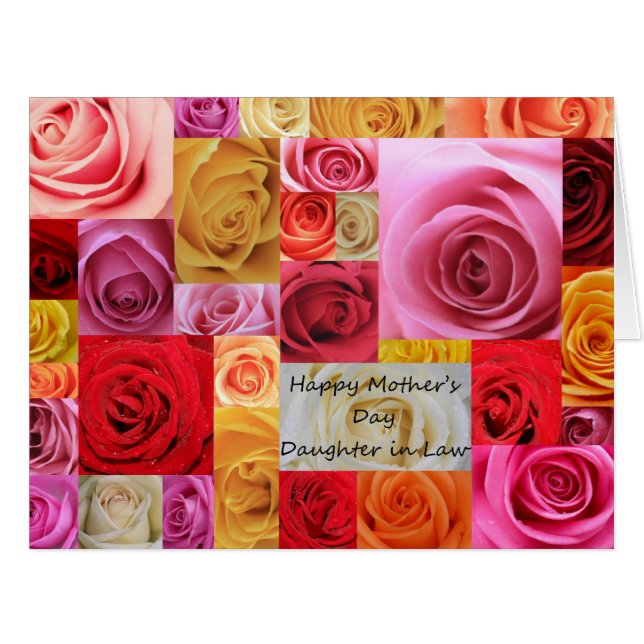 Daughter in Law   Happy Mother's Day rose card (Front Horizontal)