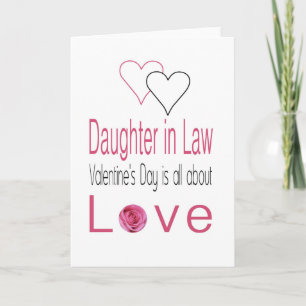 Daughter in Law Happy Valentine's Day Roses Holiday Card