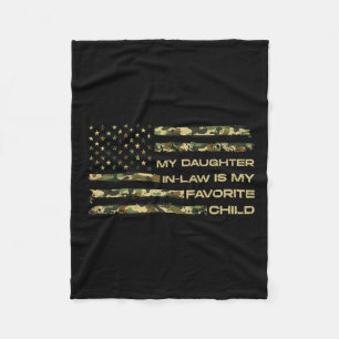 Daughter-in-law Is My Favourite Child Fathers Day Fleece Blanket