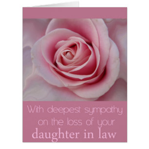 Daughter in Law loss Sympathy rose card