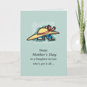 Daughter in Law Mother's Day Hat Sandals Card