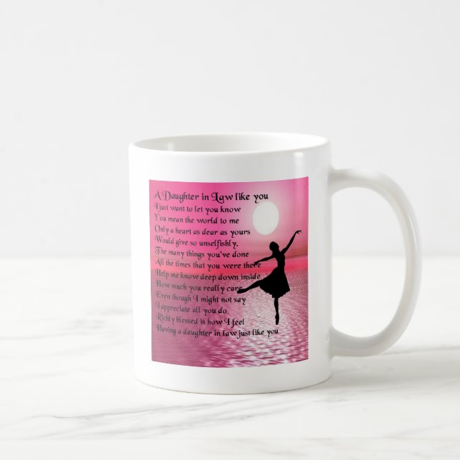 Daughter in Law Poem - Ballerina Coffee Mug (Right)