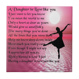 Daughter in Law Poem - Ballerina Tile