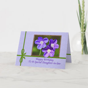 Daughter-in-law's Birthday Card with Purple Violas