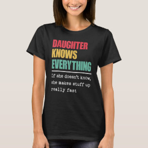 Daughter Knows Everything Proud World Great Daugh T-Shirt