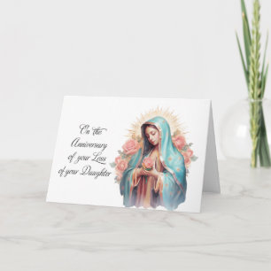 Daughter Loss Anniversary Blessed Mary Card