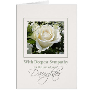 Daughter  loss Sympathy rose card