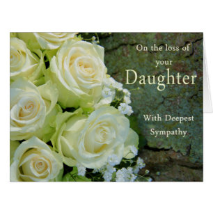 Daughter loss Sympathy rose card