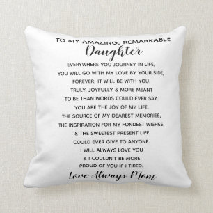daughter love mum cushion