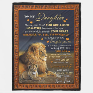 Daughter Lovers   To My Daughter Love Dad Fleece Blanket