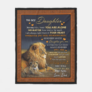 Daughter Lovers   To My Daughter Love Dad Fleece Blanket
