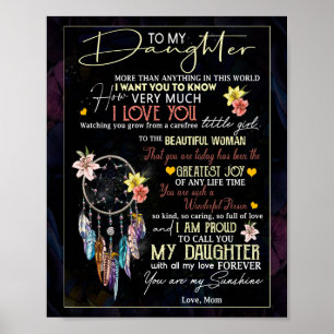 Daughter Lovers   To My Daughter Love Mom Poster