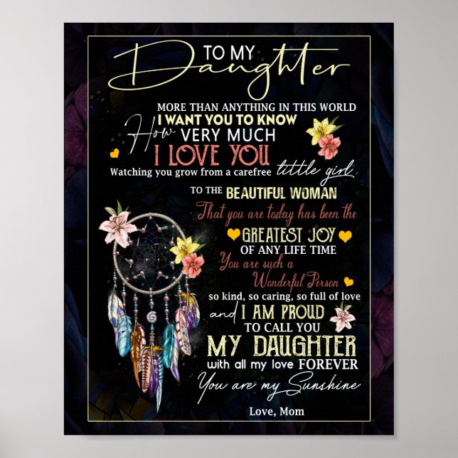 Daughter Lovers | To My Daughter Love Mom Poster (Front)