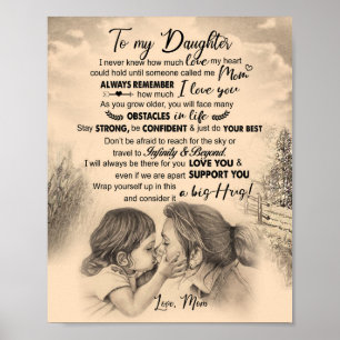 Daughter Lovers   To My Daughter Love Mom Poster