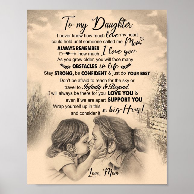 Daughter Lovers | To My Daughter Love Mom Poster (Front)
