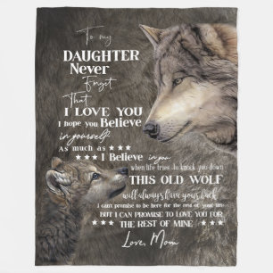 Daughter Lovers To My Daughter Love Mum Fleece Blanket