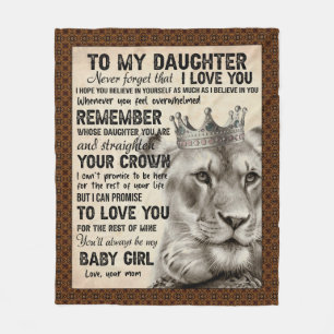 Daughter Lovers To My Daughter Love Mum Fleece Blanket