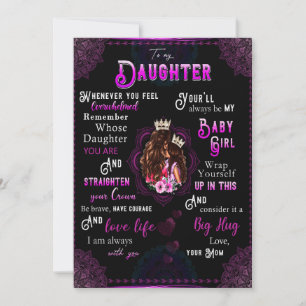 Daughter Lovers   To My Daughter Love Mum Holiday Card