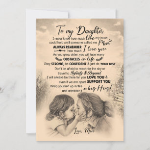 Daughter Lovers   To My Daughter Love Mum Holiday Card