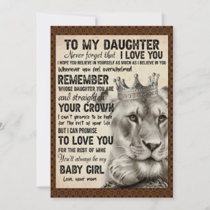 Daughter Lovers   To My Daughter Love Mum Holiday Card