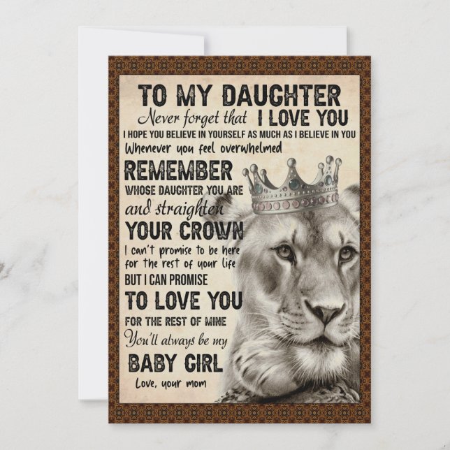 Daughter Lovers | To My Daughter Love Mum Holiday Card (Front)
