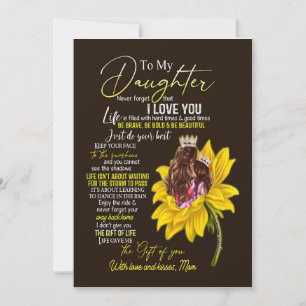 Daughter Lovers   To My Daughter Love Mum Invitation