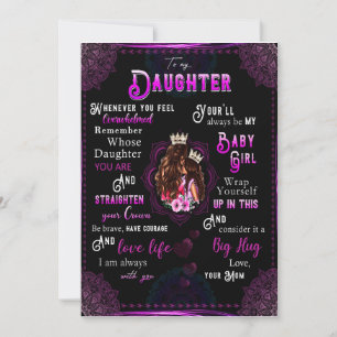 Daughter Lovers   To My Daughter Love Mum Invitation