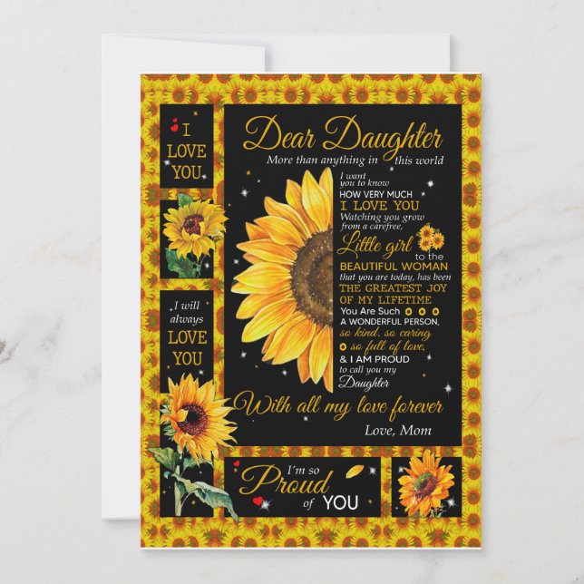 Daughter Lovers | To My Daughter Love Mum Invitation (Front)