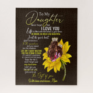 Daughter Lovers To My Daughter Love Mum Jigsaw Puzzle