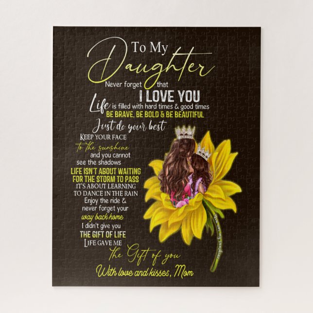 Daughter Lovers | To My Daughter Love Mum Jigsaw Puzzle (Vertical)