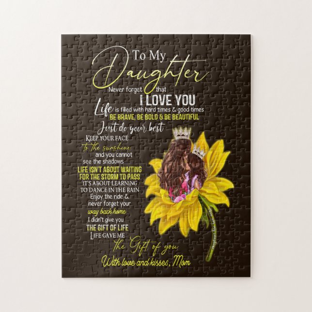 Daughter Lovers | To My Daughter Love Mum Jigsaw Puzzle (Vertical)